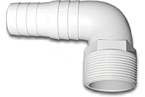 TS-TRADES Pool Schlauch Fitting 90° Winkel Schlauchtülle Ø 32/38 mm x 1 ½ Zoll Pumpenanschluss