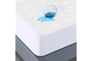 FLOWEN Protector Colchón 60x120 cm Funda Colchón Impermeable de Algodón Sábana Impermeable Protectora para Cuna Cubre Colchón Transpirable Hipoalergénico Antiácaros Antibact. Lavable a Máquina