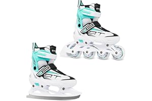 Raven - Rolki dla dziewczynek, chłopców, rolki dla dorosłych, dzieci – Rolki 2 w 1 z łyżwami – Regulowane