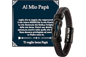Merclix Regali Per Lui/Nonno/Papà Natale Bracciale Uomo Idee Regalo Uomo Compleanno