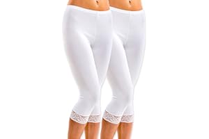 HERMKO 5722 Pack de Leggings Capri de algodón/Elastano 3/4-Leggings