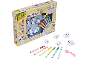 CRAYOLA Washimals Pets - Baby Pets Nursery, Set con 5 Cuccioli, 6 Pennarelli Lavabili, Spazzolina, Ambientazione Asilo Nido dei Cuccioli, Gioco e Regalo per Bambini, da 3 Anni