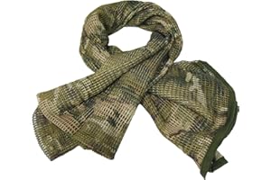 HYOUT Taktischer Militär-Halstuch, Woodland Camo Schal Sniper Schleier Desert Shemagh für Wargame Outdoor Sports…