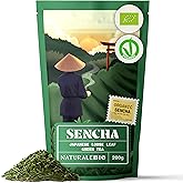 NaturaleBio Organic Japanese Sencha Green Tea - Upper Grade - 200g Loose Leaf. 100% Bio, Natural and Pure. First harvest Leav