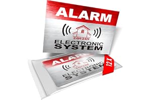 imaggge.com - Elektroniskt system avskräckande klistermärken – 12 stycken – mått 8,5 x 5,5 cm
