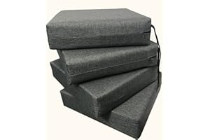 HIGH LIVING Stuhlkissen Kissen für Stühle 4 cm dick Bänke für Haus und Garten Sitzkissen Gartenkissen Sitzkissen Anthrazit (45x45, 4)