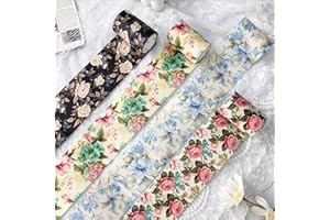 Arpaper Washi Tape Sticker Set 4 Rolls，Vintage Floral Aesthetic Washi Stickers Masking Pro für Scrapbooking Zubehör ，Bullet Journals, DIY Crafts,Journaling, Kunst für Handwerk （Blühende Blumen 1）