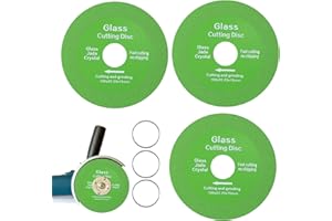 NODCOWS 3 Piezas Disco de Corte de Cristal, 100mm Disco Amoladora de Diamante Profesional para Cortar Vidrio, Cortes Rápidos y Precisos, Hole 22,23mm Adecuado para Botellas Azulejos Porcelana o Jade