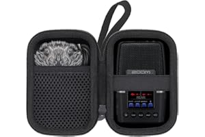 Aenllosi Hartschalen-Reiseschutztasche für tragbaren Stereo-Recorder Zoom H2essential/H2n, Schwarz (nur Tasche)