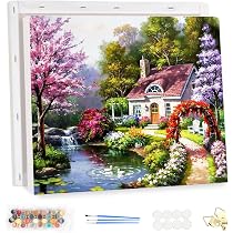 Kit Peinture Par Numéros Pour Adultes - 40 X 50 Cm - 3 Pinceaux Inclus - Toile Sans Cadre - Décoration Murale DIY Cadeau