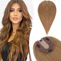 TESS Hair Topper Echthaar Schwarz, 7x13cm Basis Toupet Damen #1 Schwarz Mit Pony Haartopper Echthaar 48g 40 Cm Haar Topper Clip In Haarteil Extensions