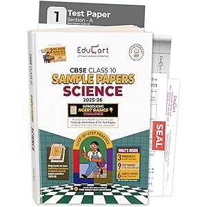 Educart CBSE Sample Paper Class 10 2025-26 Science (Introducing exclusive step-by-step new practice concept on 2026 pattern) 