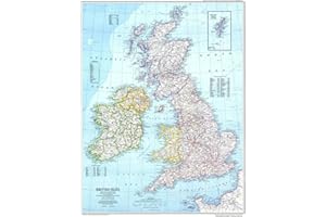 Stukk Great Britain GB Map United Kingdom Poster - A3 (297 x 420mm),white