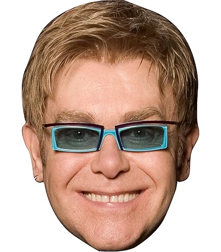 ELTON John Celebrità Maschera, Biglietto Faccia Piatta - Foto 9
