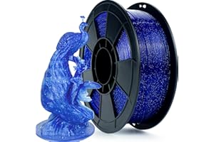 ZIRO PLA Filament 1.75mm 3D Drucker Filament PLA 1.75mm Twinkling Serie 1KG, Dimensional Accuracy +/- 0.03mm, Twinkling Blau