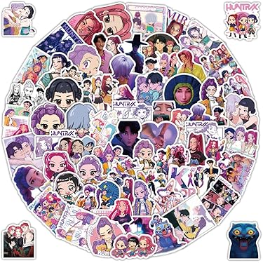 FUGLUS 50 Pcs Cool Neon Stickers, Imperméables Vinyle Autocollant