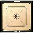 GSI Superior Matte Finish Full Practice Carrom Board for Serious Professional Practice with Coins Striker and Boric Powder, Beige (X-Large 33 inch 8mm)