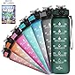 SOLARA Unbreakable Water Bottle 1 Litre with Motivational Time Marker, Leakproof Durable BPA Free Non-Toxic Water bottle…