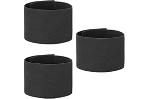 STYQUENZER 3 bracciali a pelo lutto, colore nero, fascia elastica per lutto, per funerale, calcio, pallacanestro, sport, squadra di calcio