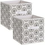 DII Foldable Fabric Storage Bins for Nursery, Offices, Home, Containers are Made to Fit Standard Cube Organizers, Small-11 x 11 x 11, Starburst Gray