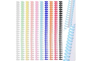 NICECONE 10PCS Colourful A4 Plastic Binding Spines, 30 Hole Comb Binding Coils for Spiral Book Binder, Easy Open/Close for Adding Pages, School Office Document File Making (Mixed Colors)