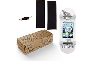 BERLION Finger Skate professionnel en bois Pro, mini skateboard Fingerboard, ponçage et roues, Finger Toys anti-stress