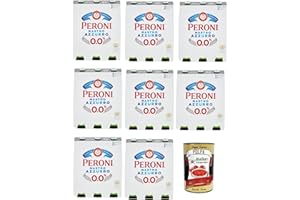 ITALIAN GOURMET E.R. Birra Peroni Nastro azzurro Zero Lot de 24 bouteilles de bière sans alcool 0,33 l + Italian Gourmet Polpa 400 g