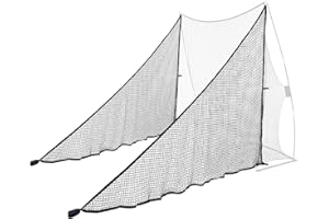 Obokidlyamor 2PCS 7FT Height Shank Net Golf with Two Sandbags for Golf Hitting Nets Frame;Golf Practice Hitting Net Barrier Net for Golf, Baseball, Hockey, Soccer