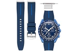 HORACE Cinturino universale in gomma a sgancio rapido compatibile con Omega x Swatch MoonSwatch 20 mm