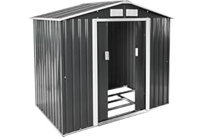 TecTake Abri de Jardin en métal cabane à Outils Rangement | + Fondation | diverses Couleurs au Choix et modèles