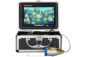 MOUNTAINONE Ecoscandaglio da Pesca con 7 pollici TFT Monitor 30 LED Impermeabile Telecamera Subacquea da Pesca 15M Telecamera da Ecoscandaglio Portatile per Pesca su Ghiaccio, Lago e Barca