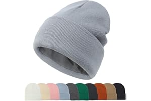 DRESHOW Berretto Invernale per Uomo e Donna Berretto a Maglia Calda Unisex Berretti Morbido e Pesante Caldo con Risvolto per il Freddo