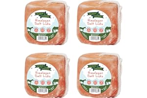 Horse Herbs Himalayan Salt Lick 4 x 1.5kg | Natural 100% Sodium Chloride Equine Supplement, Digestion Support for Horses & Ponies, Ideal for Hydration & Electrolytes, Easy to Hang