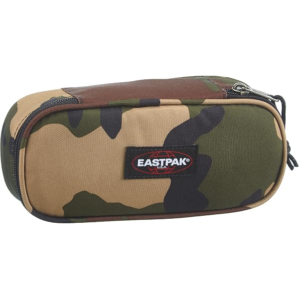 EASTPAK Astuccio Oval 25 Cm, In Poliammide, Con Cerniera E Anelli Portapenne, Nero
