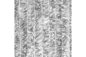 Moritz Tenda in ciniglia, 56 x 185 cm, colore grigio e bianco, come zanzariera per campeggio, roulotte