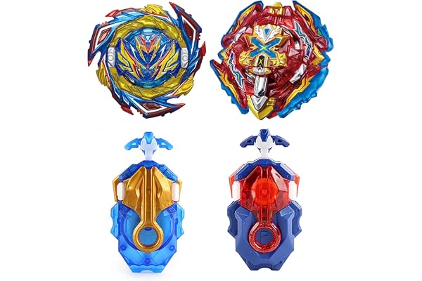 Netoke Gyros Toupie Gyros Turbo 4D Combinaison, avec Metal Fusion B-184 Lanceur, Jouets Classiques Cadeau,187+200