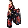 Stylescope Women's Printed Georgette Ready To Wear One Minute Saree With Unstitched Blouse Piece (RTW Paan)
