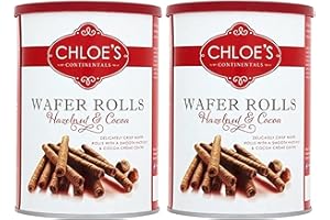 Chloe's Hazelnut & Cocoa Wafer Rolls - Pack of 2 X 400G