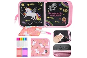 ‎CITSKY CITSKY Einhorn Spielzeug für 3 jährige Mädchen: Kunstbedarf Spielzeug für 2-3-4-Jahre alt Mädchen Basteltaschen Geburtstagsgeschenke für 2-3-4-Jahre alt unerlässlich für Kinder Flugzeug/Straße Reisen