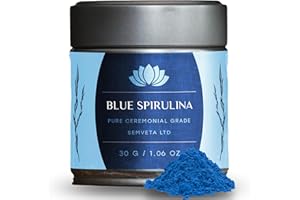 SEMVETA SPIRIT AND BODY Authentic Blue Spirulina Powder - Pure Phycocyanin Blue Spirulina - 100% Pure Blue Spirulina Powder (30g) - Spirulina Powder With No Artificial Binders - For Spirulina Bowls & Smoothies - Protein Rich