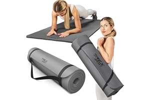 TREX SPORT Gymnastikmatte Fitnessmatte 2cm TX-029NGM | NBR Yogamatte Pilates 190×80×2cm | Trainingsmatte rutschfest, wasserdicht | Sportmatte