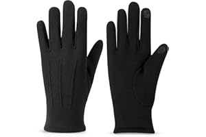 Beehow Women gloves thermal fleece lining touch screen ladies glove for cold weather driving cyling