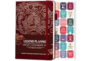 Legend Planner – Weekly & Monthly Life Planner to Hit Your Goals & Live Happier. Organizer Notebook & Productivity Journal. A5 (Wine Red)