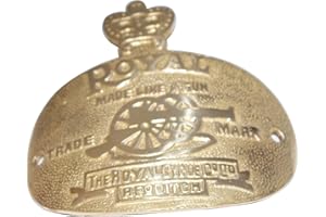 Enfield County - Parafango paraspruzzi con distintivo decalcomania in ottone con cannone marca Royal Enfield Redditch