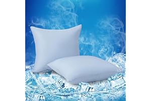 ATsense Kühlender Kissenbezug 80x80 cm 2er Set, Blau Kopfkissenbezug, Superweicher Atmungsaktiv Kühlfaser Kissenhülle Schont Haut und Haar, 100% Lyocell-Kissenbezüge mit Reißverschluss