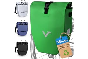 Valkental - Borsa portabagagli grande e impermeabile - Volume di riempimento 20 litri - Borsa da bicicletta per portabagagli con catarifrangenti