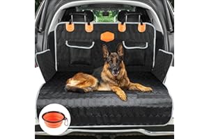OneAmg Funda Maletero Coche Perro Protector Coche Perros Asiento Antideslizante Impermeable y Antiarañazos Funda Coche Perro con Bebedero Perro Portatil y Bolsa de Almacenamiento (182cm×101cm)
