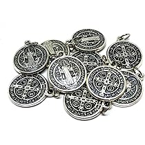 Medaglia Di San Benedetto In Argento 32 Mm Con Anello - Esorcista - Foto 4