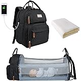 SNDMOR Zaino per fasciatoio, Borsa per fasciatoio con fasciatoio, Borsa per bebè unisex grande con fasciatoio, Grande capacit