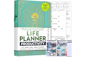 FREEDOM MASTERY Planificateur de vie – Planificateur hebdomadaire et mensuel de luxe non daté, un voyage de 12 mois pour augmenter la productivité, le bonheur et améliorer l'organisation | Organiseur de vie, journal